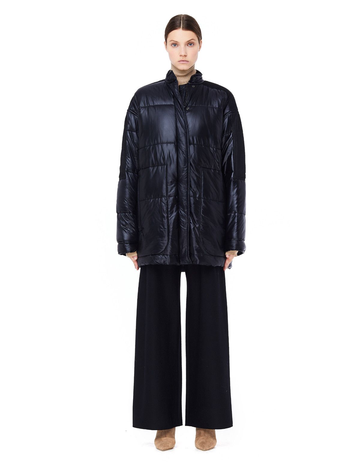Haider Ackermann FW19 Haider Ackermann Quilted Nylon Suede Panel Jacket Sz 34 Size XS / US 0-2 / IT 36-38 - 1 Thumbnail
