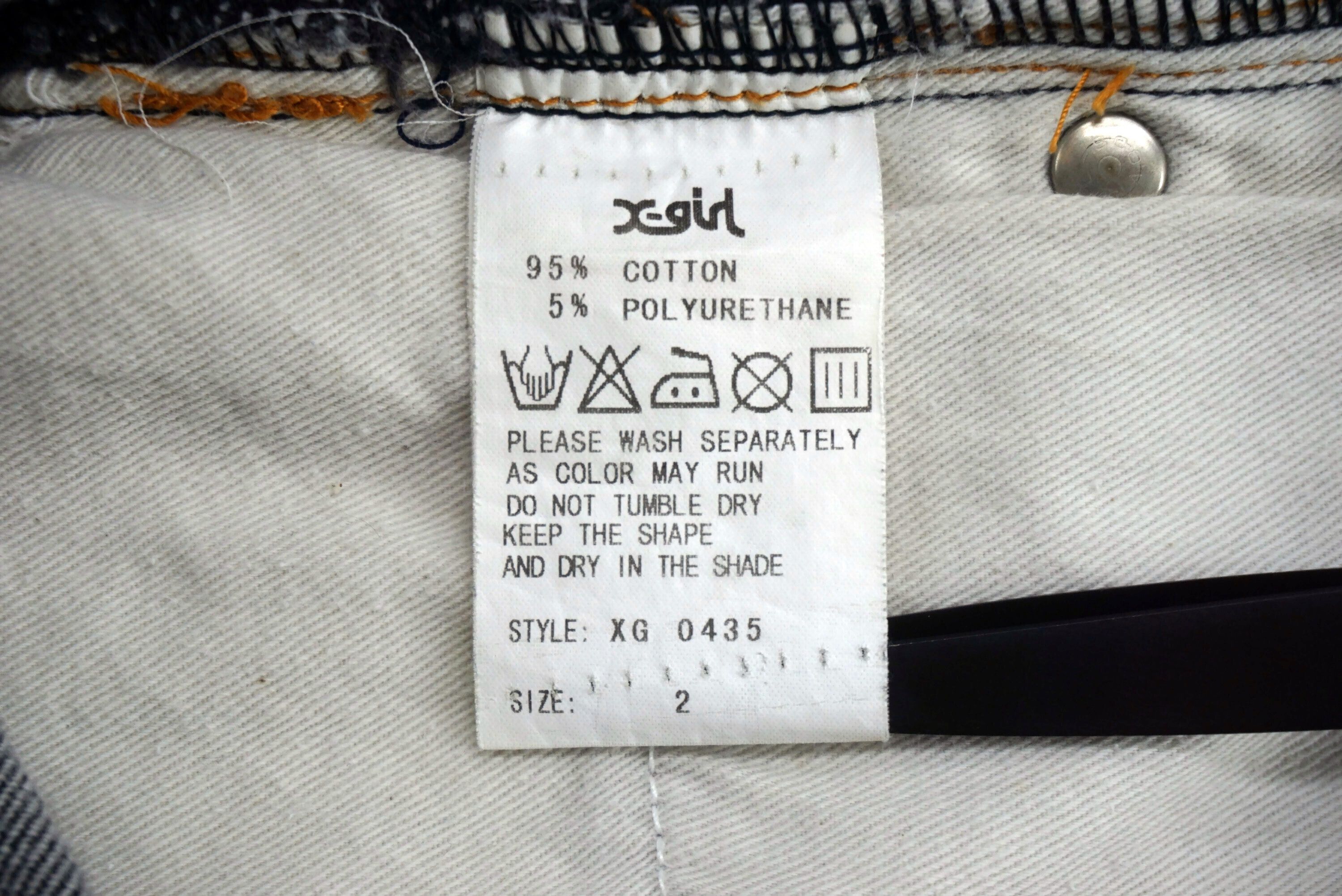 Japanese Brand X-girl Jeans fit W29xL27 Low-Rise Slim Cropped Denim Size 26" / US 2 / IT 38 - 7 Thumbnail