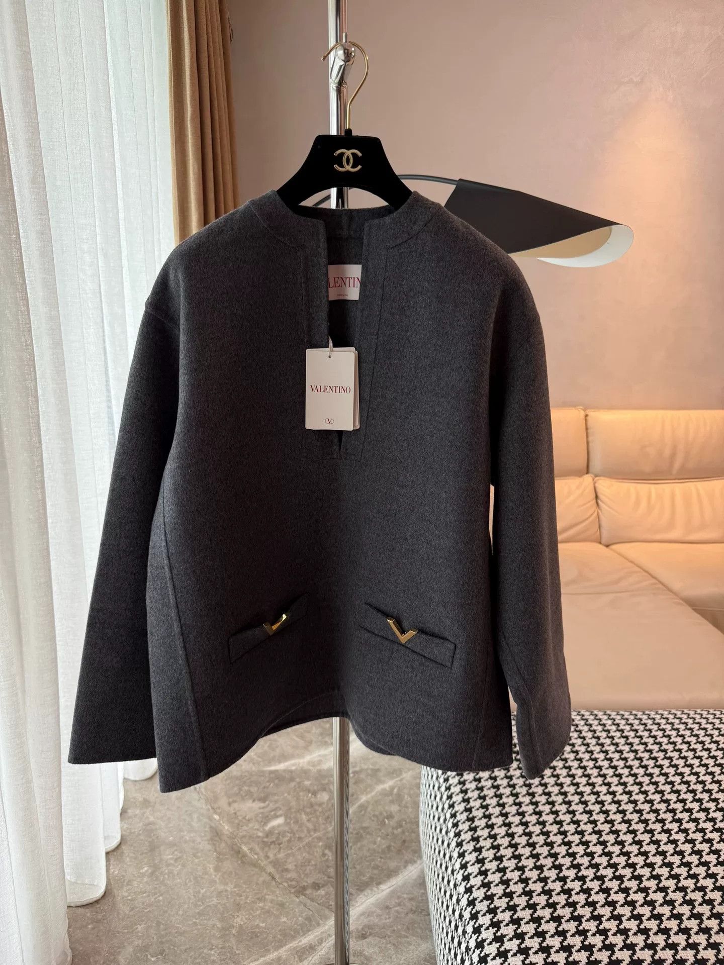 Valentino Valentino Gray Wool Blend Coat Size XS / US 0-2 / IT 36-38 - 1 Thumbnail