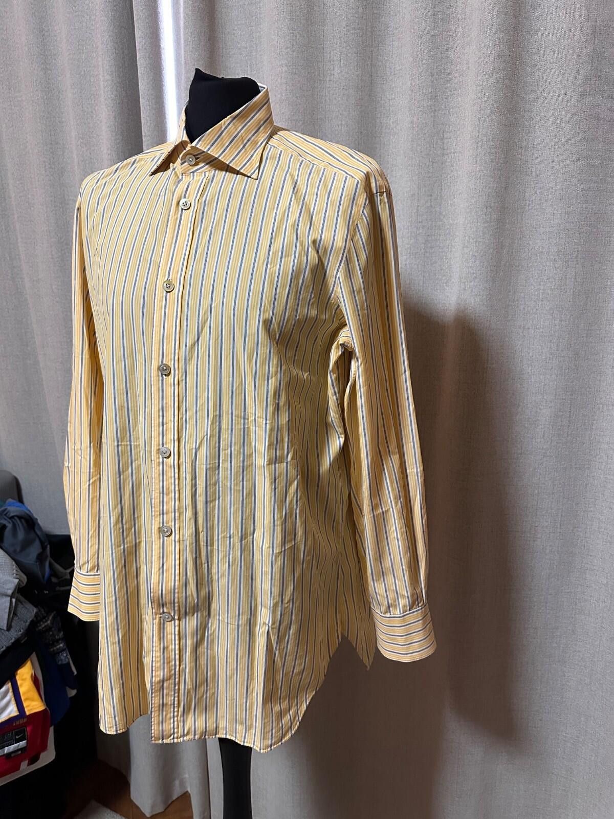 Kiton Kiton Stripe Print Button Up Shirt Men's Size 16.5/42 Size US L / EU 52-54 / 3 - 4 Thumbnail