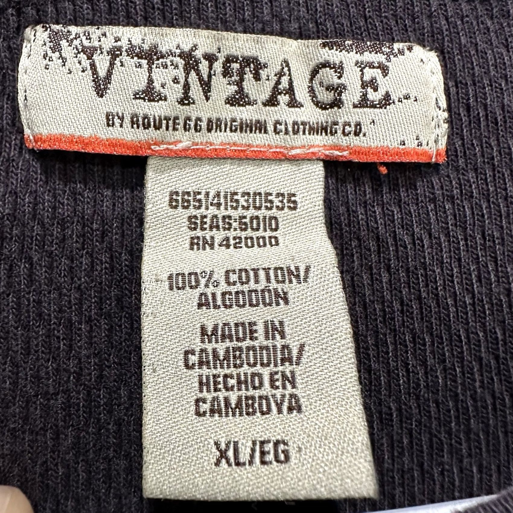 Route 66 VINTAGE Route 66 Shirt Mens XL Black Thermal Long Sleeve GUC Cotton Knit Easy Care & Thermal Pattern: Solid Size US XL / EU 56 / 4 - 4 Thumbnail