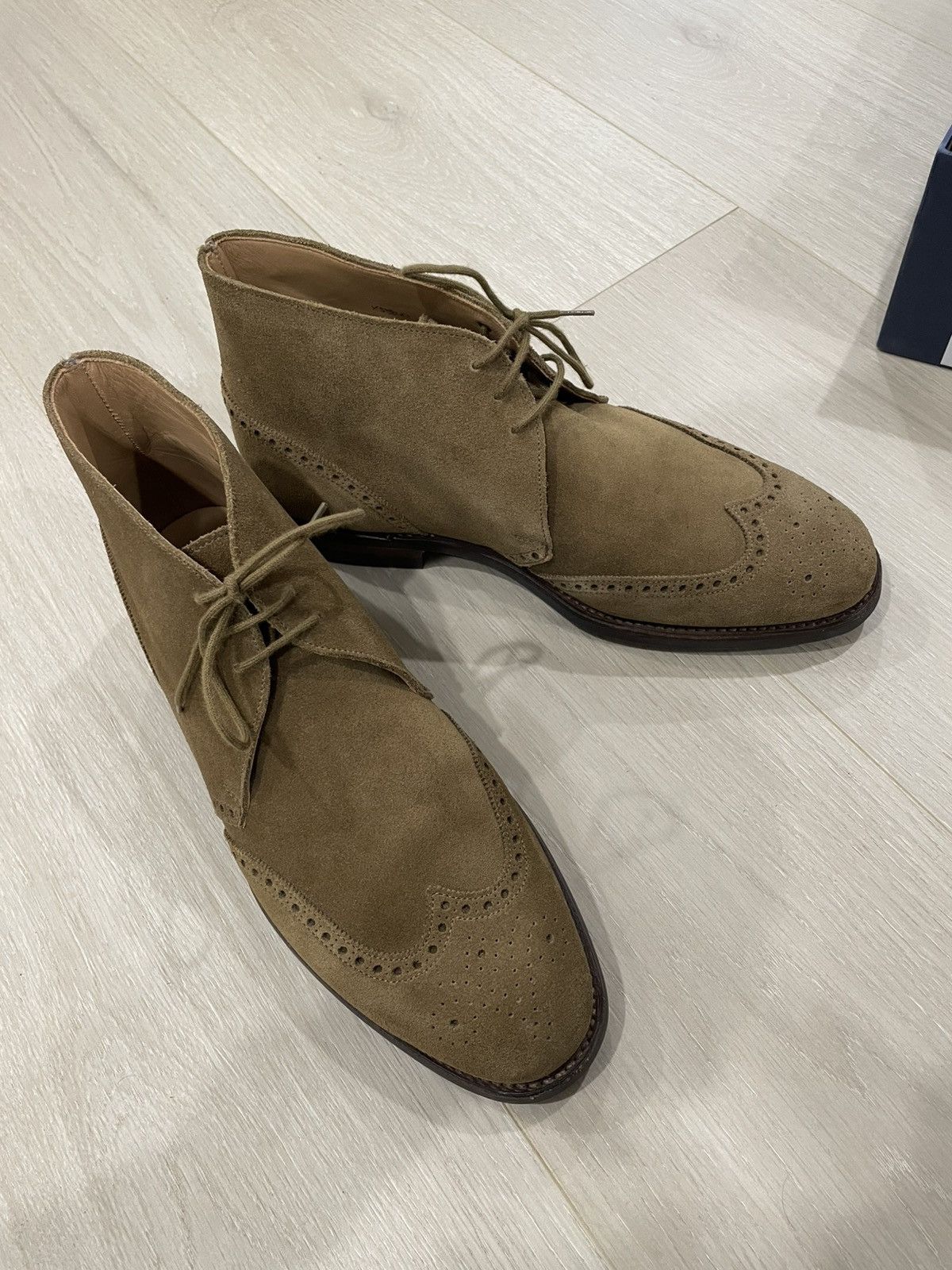 Brooks Brothers Brooks Brothers + Peal & Co Olive Suede Chukka Boot - 8.5D Size US 8.5 / EU 41-42 - 9 Thumbnail