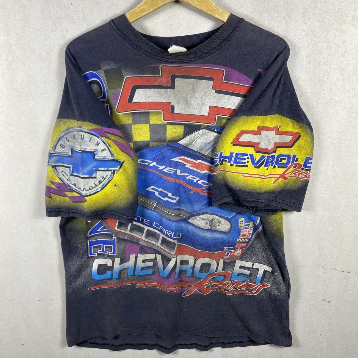 NASCAR × Vintage Vintage Chevrolet Racing All Over Print T-Shirt L 90’s 2XL Size US XXL / EU 58 / 5 - 8 Thumbnail