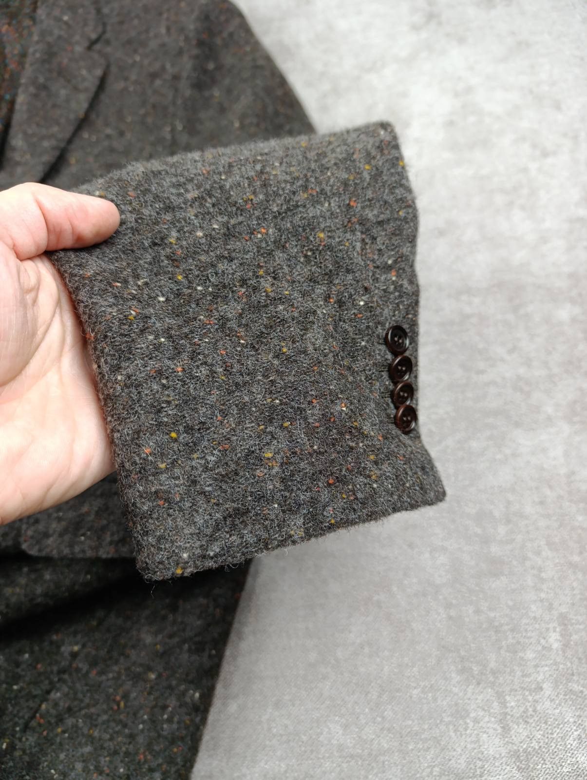 SARTORIO SARTORIO NAPOLI BY KITON MENS TWEED WOOL BLAZER JACKET Size 54R - 6 Thumbnail