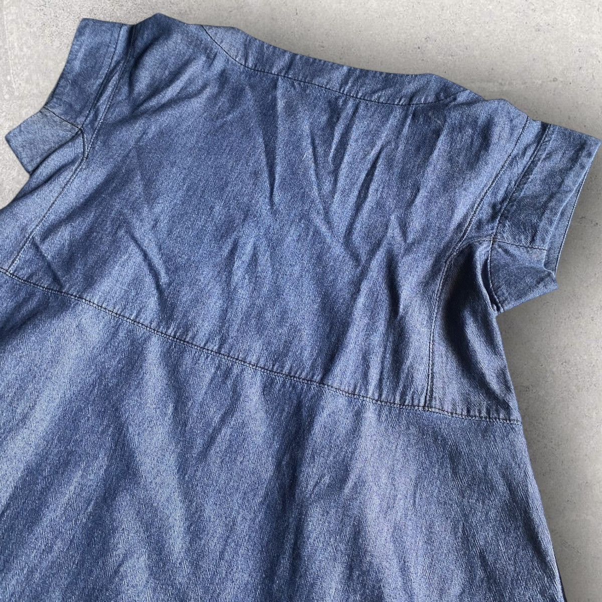 Comme des Garcons × Tricot Comme des Garcons Tricot Blue Chambray Oversized Dress Size S / US 4 / IT 40 - 5 Thumbnail