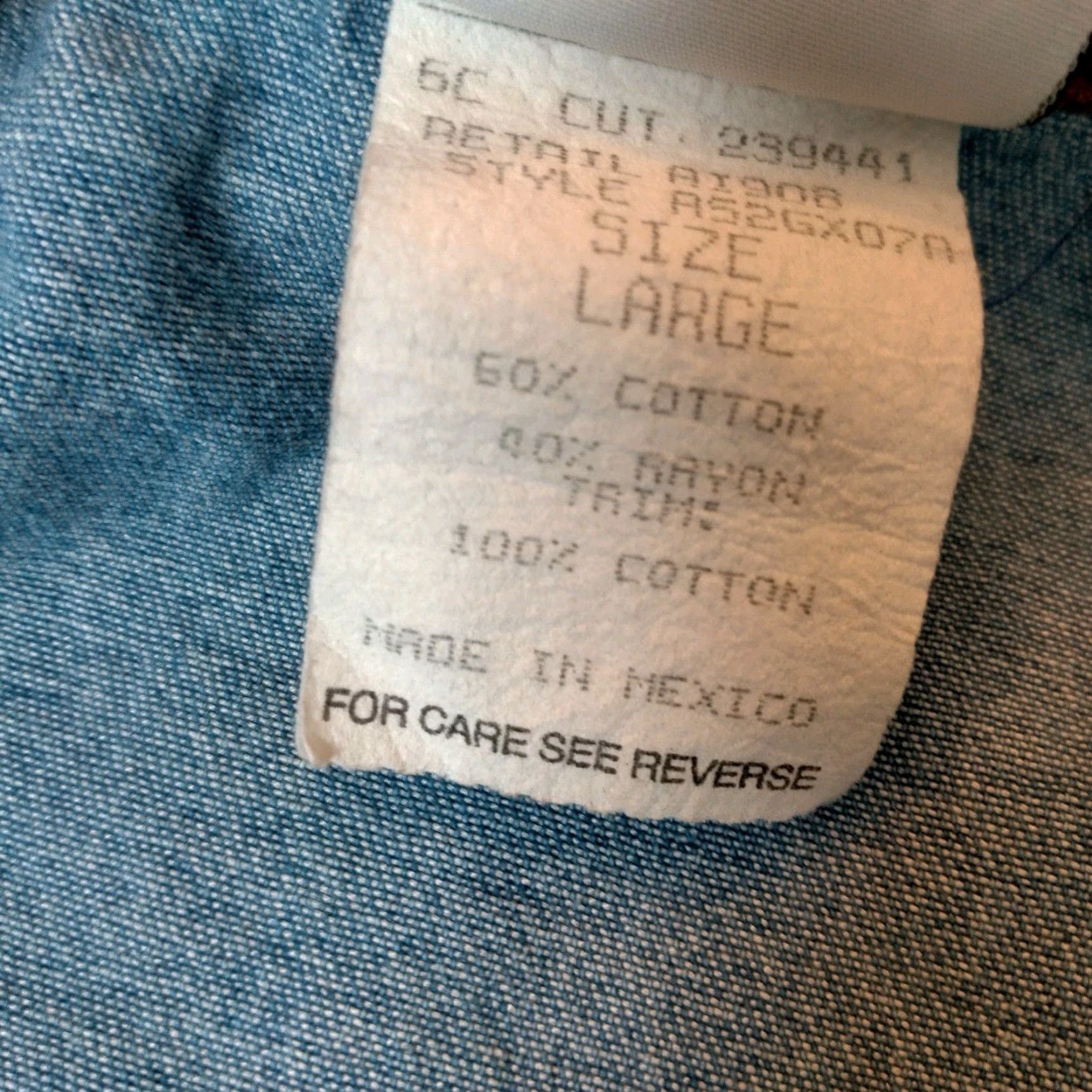 Vintage VINTAGE Stephanie K Koret Denim Vest Chambray Women L Blue Patchwork Zip Boho Hippie Jean Vest Size 36" / US 14 / IT 50 - 6 Thumbnail