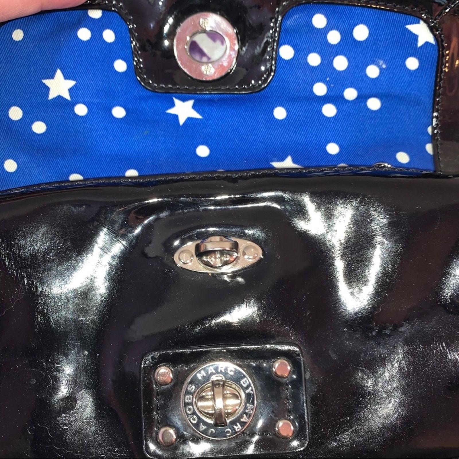 Marc by Marc Jacobs Marc by Marc Jacobs Black Patent Clutch Size ONE SIZE - 3 Thumbnail