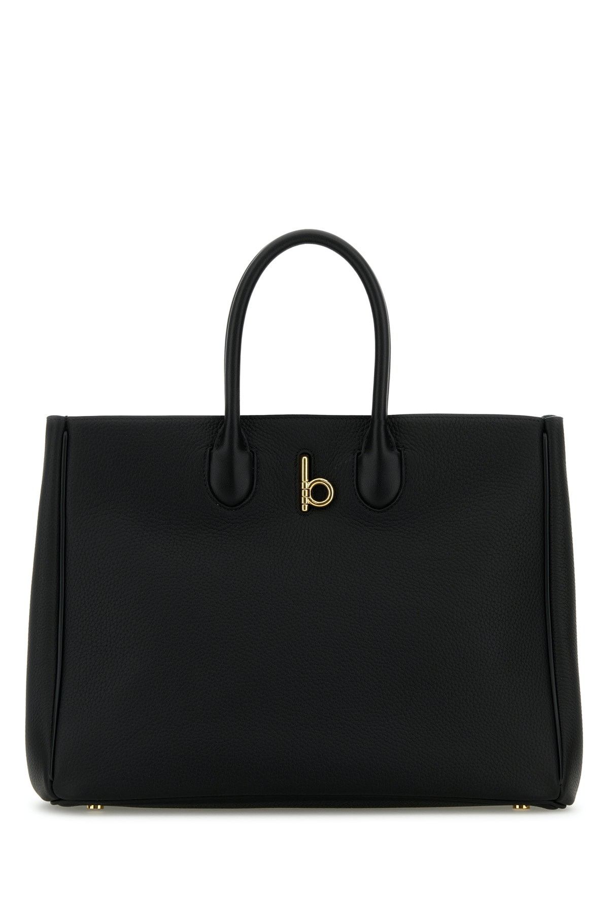 Burberry Black Leather Medium Rocking Horse Handbag Size ONE SIZE - 1 Thumbnail
