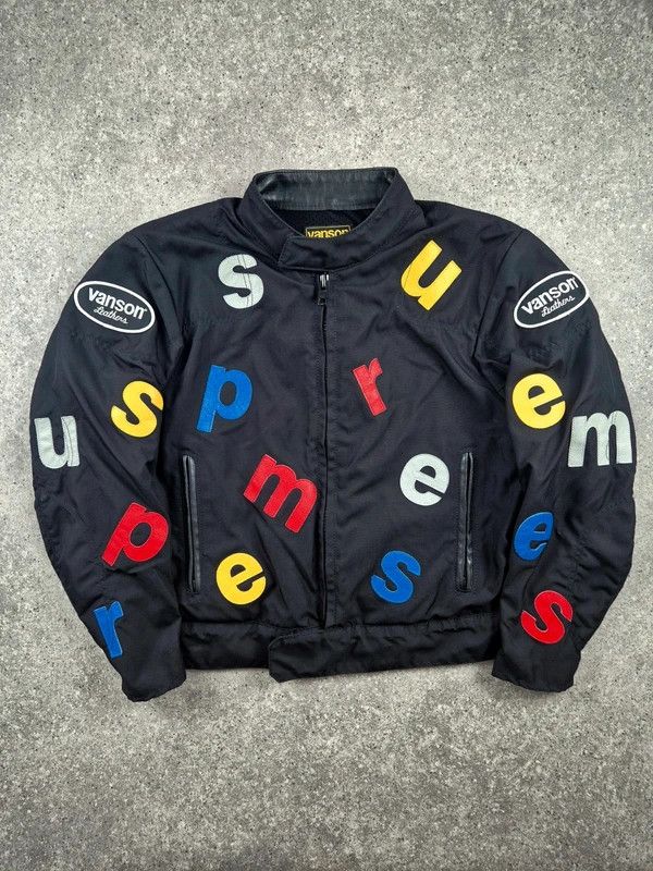 ジャケット・アウター Supreme Vanson Cordura Letters Jacket M Supreme Vanson Leathers Cordura Jacket Black Men's - SS21 - US