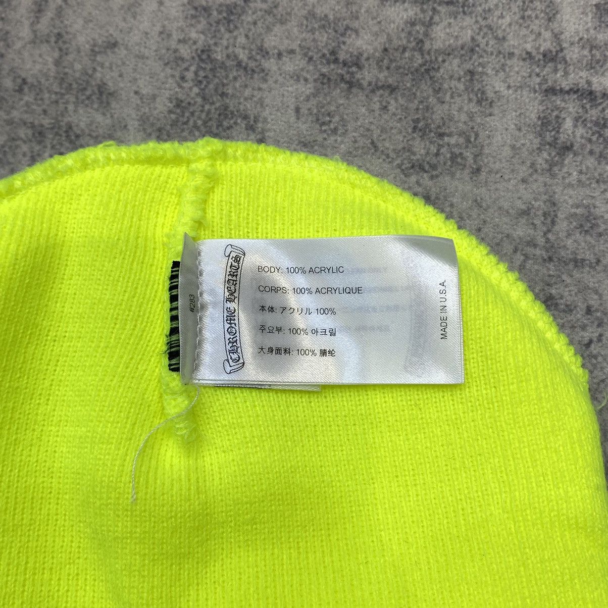 Chrome Hearts Chrome Hearts stacked +CHROME HEARTS+ beanie neon lime Size ONE SIZE - 5 Thumbnail