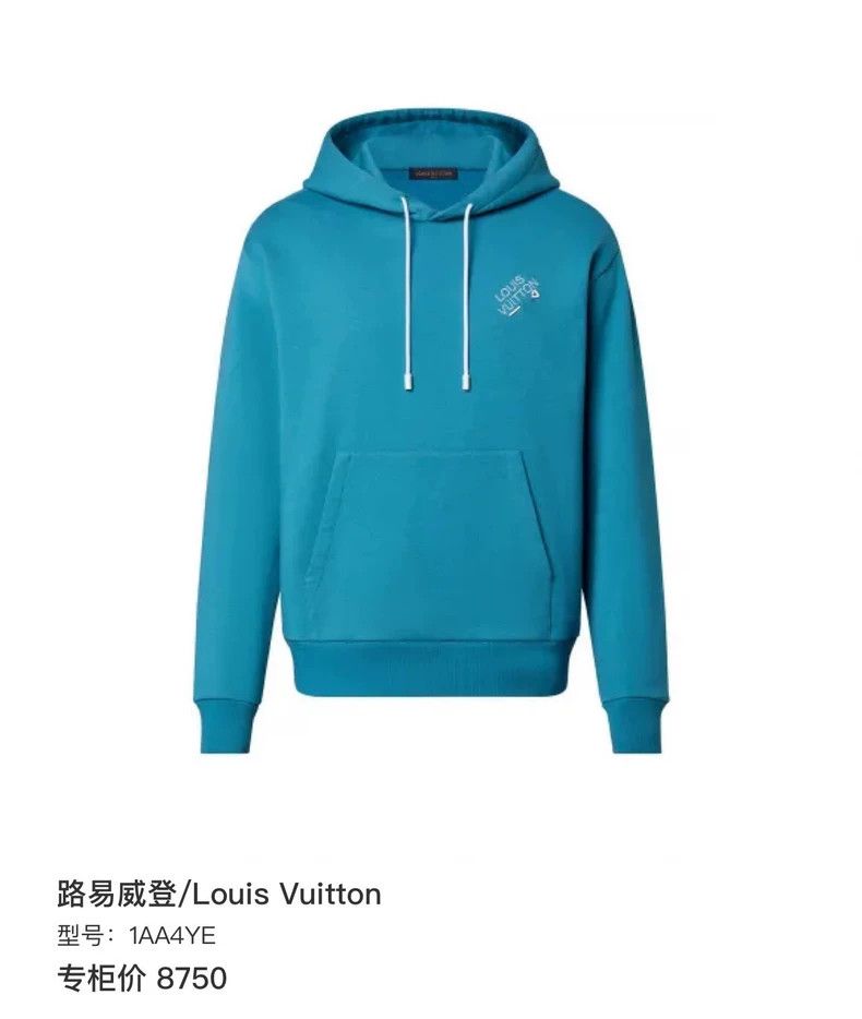 Louis Vuitton Louis Vuitton Lake Blue Pin Embroidered Sweatshirt Size US XL / EU 56 / 4 - 7 Thumbnail