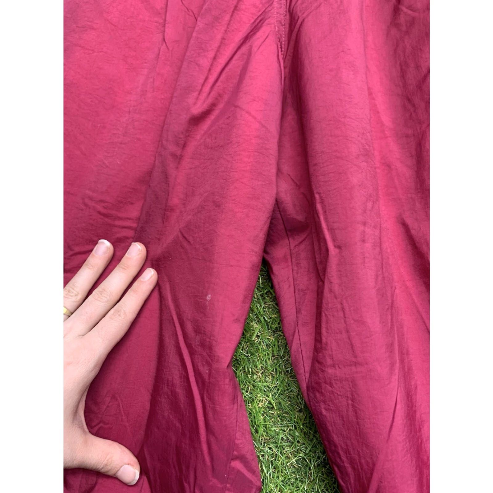 Umbro Umbro Vintage Nylon Lined Trackpants Sweatpants Mens Small 26x32 Maroon Sport Blue Nylon Polyester Athletic Pants Track Size US 29 - 4 Thumbnail