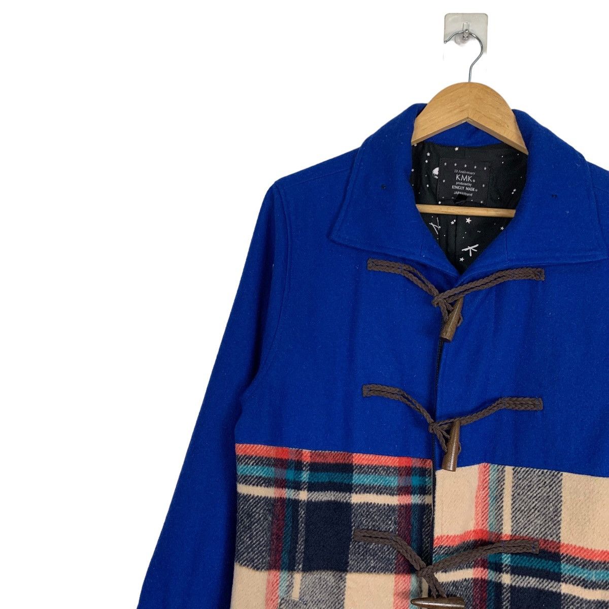 Japanese Brand KMK Kingly Mask Tartan Wool Hybrid Duffle Coat #1007-C45 Size M / US 6-8 / IT 42-44 - 6 Thumbnail