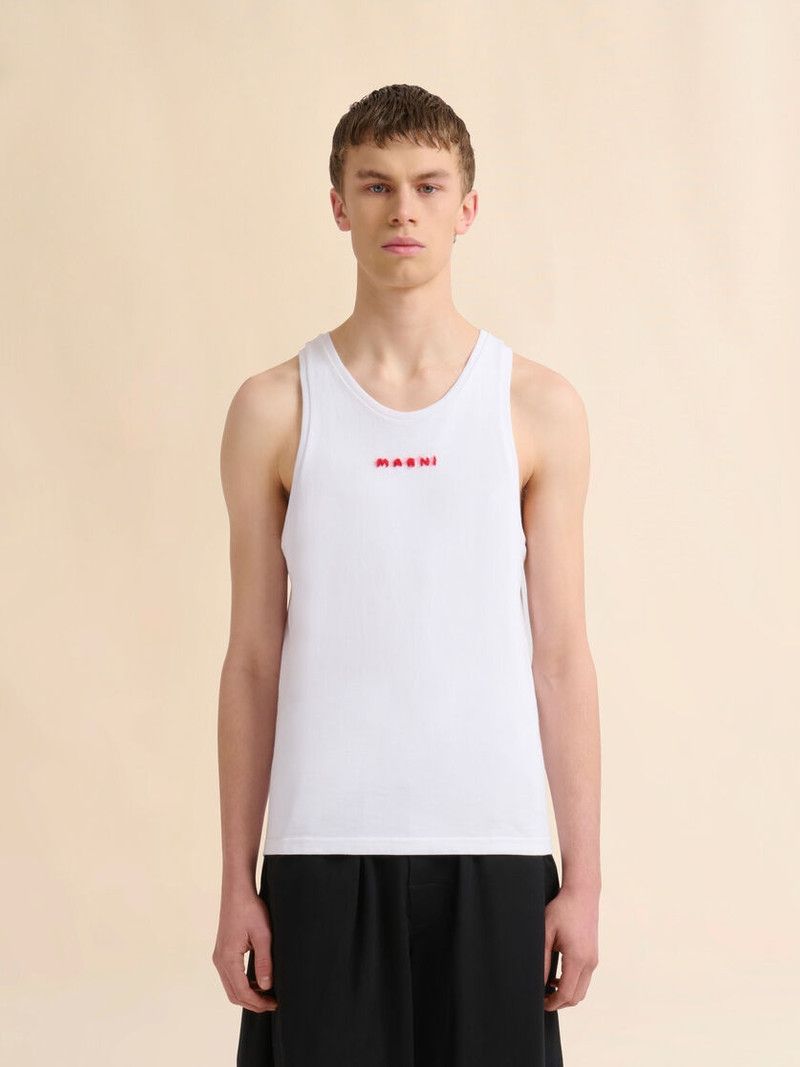 Marni o1f1d3z0326 Tank Top in White Size US S / EU 44-46 / 1 - 2 Thumbnail