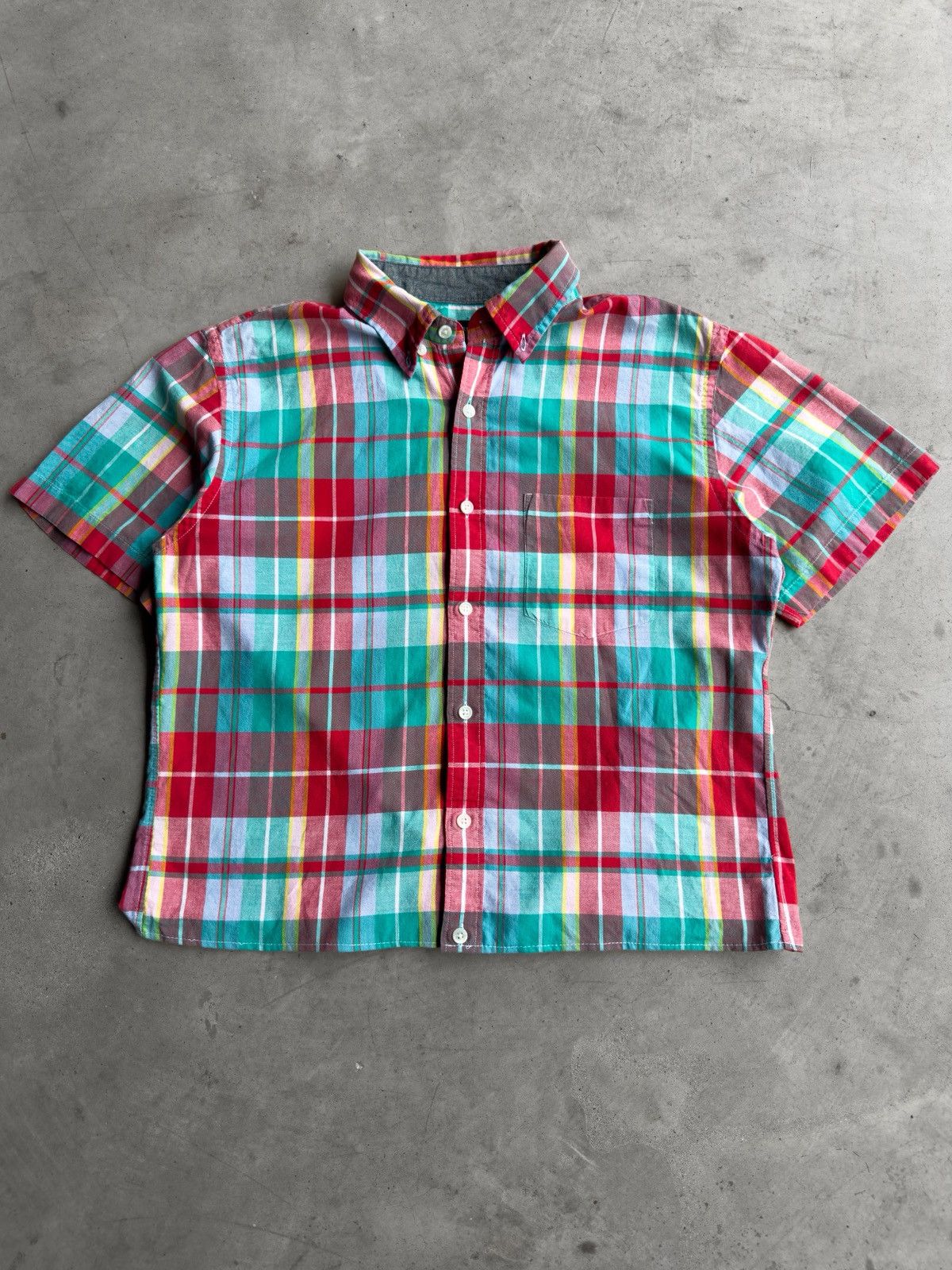 J.Crew Y2K J Crew Cropped Boxy Plaid Button-Up Shirt Size US S / EU 44-46 / 1 - 1 Thumbnail