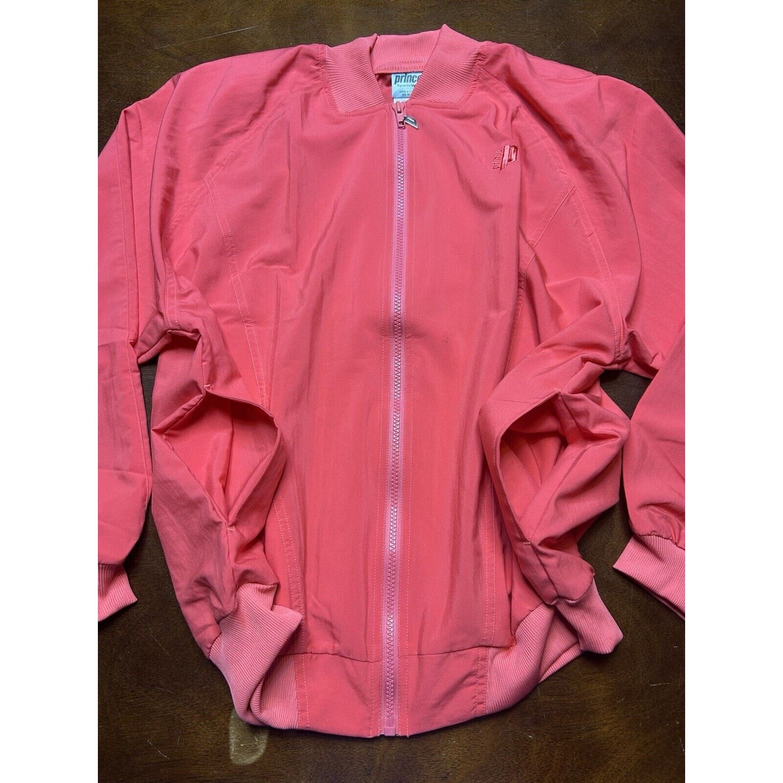 Prince VTG 1993 Prince Tennis Salmon Pink Zip Up Windbreaker NWT Size L / US 10 / IT 46 - 11 Thumbnail