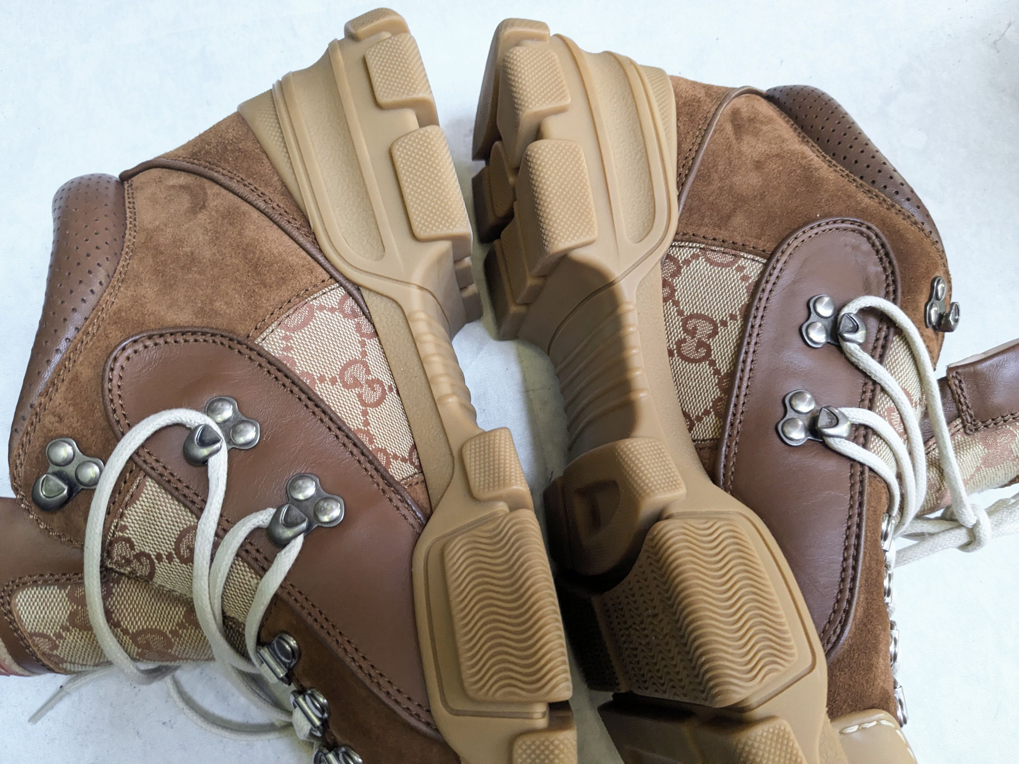 Gucci Gucci Flashtrek Sneakers Brown Monogram Logo GG 9.5 Size US 9.5 / EU 42-43 - 13 Thumbnail