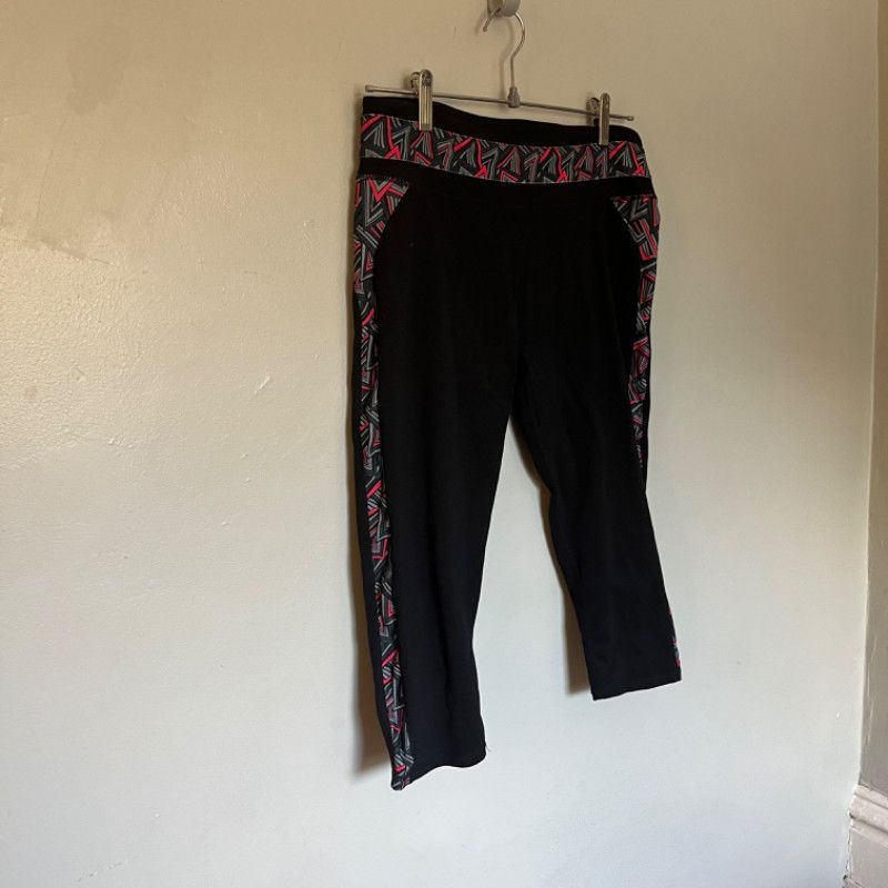 Fabletics Fabletics Women's Leggings Black Geometric Pattern Large Size 34" / US 12 / IT 48 - 1 Thumbnail