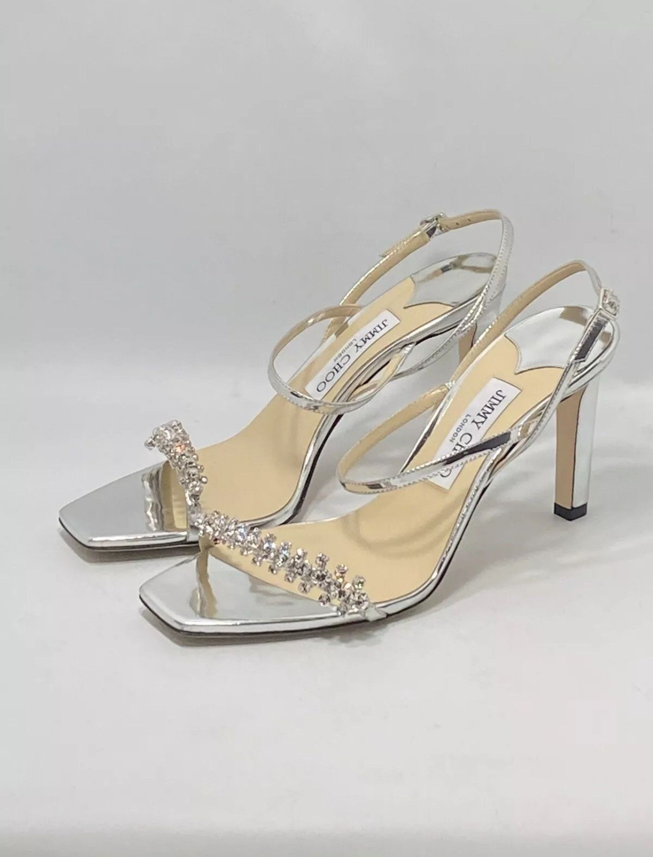 Jimmy Choo Jimmy Choo Meira Embellished Patent Leather Sandals size 39 Size US 9 / IT 39 - 3 Thumbnail