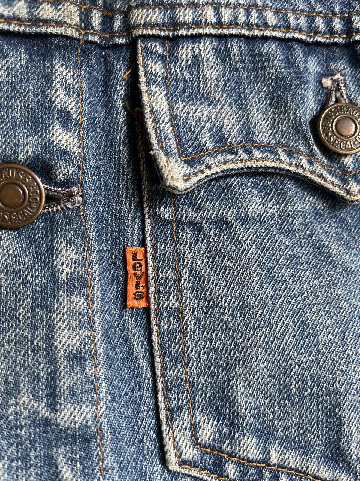 Levi's Vintage 70s-80s Levis Trucker Orange Tab Size S / US 4 / IT 40 - 3 Thumbnail