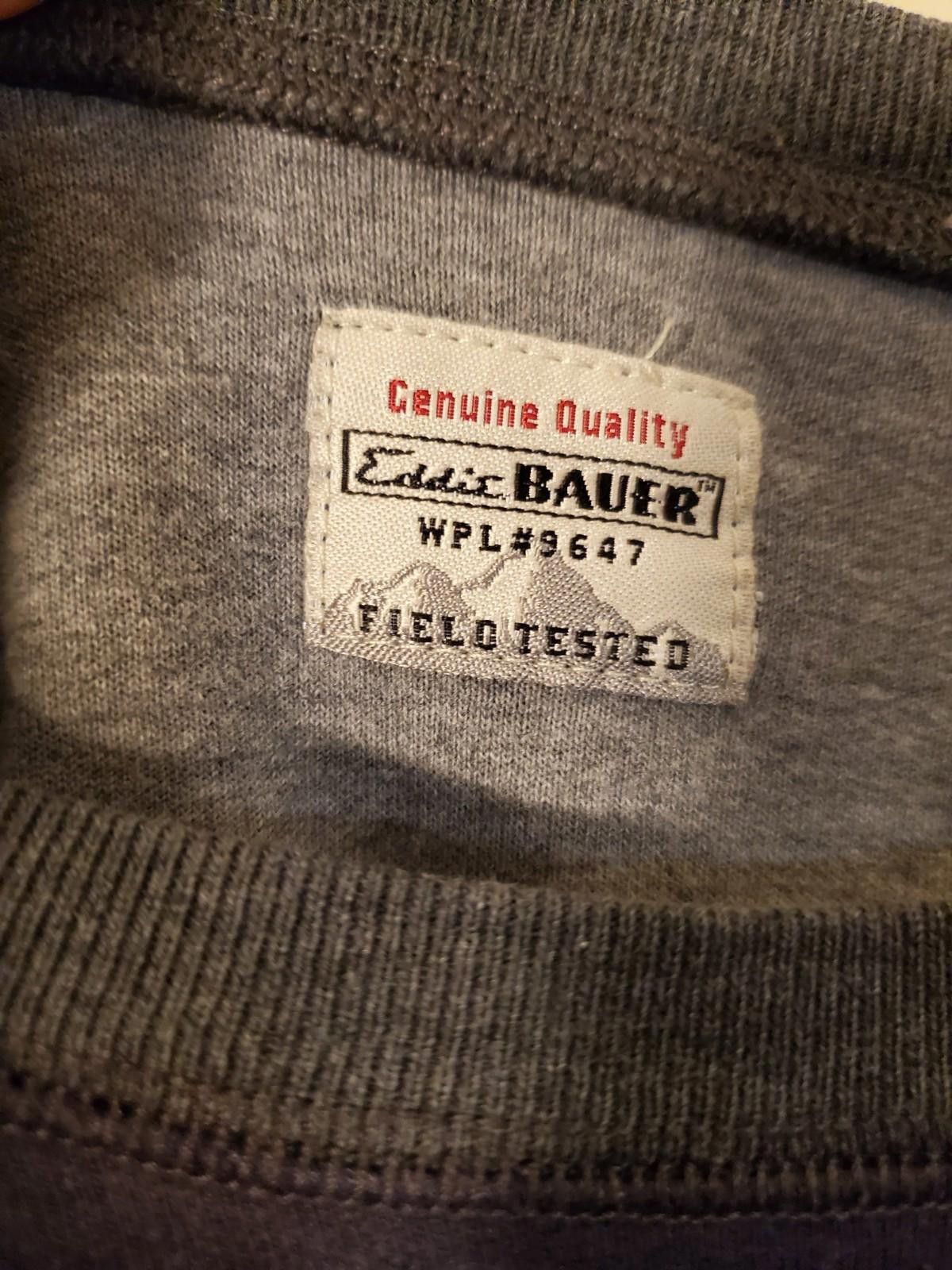 Eddie Bauer EDDIE BAUER Vintage Y2K M Crew Sweatshirt Sz L Gray Prpl Size US L / EU 52-54 / 3 - 3 Thumbnail