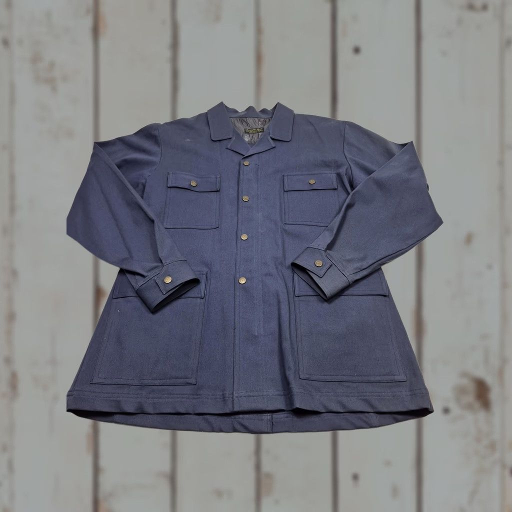 Jordache VTG Jordache Jacket Mens L Blue Canvas Field Military Lined Pockets Size US L / EU 52-54 / 3 - 1 Thumbnail
