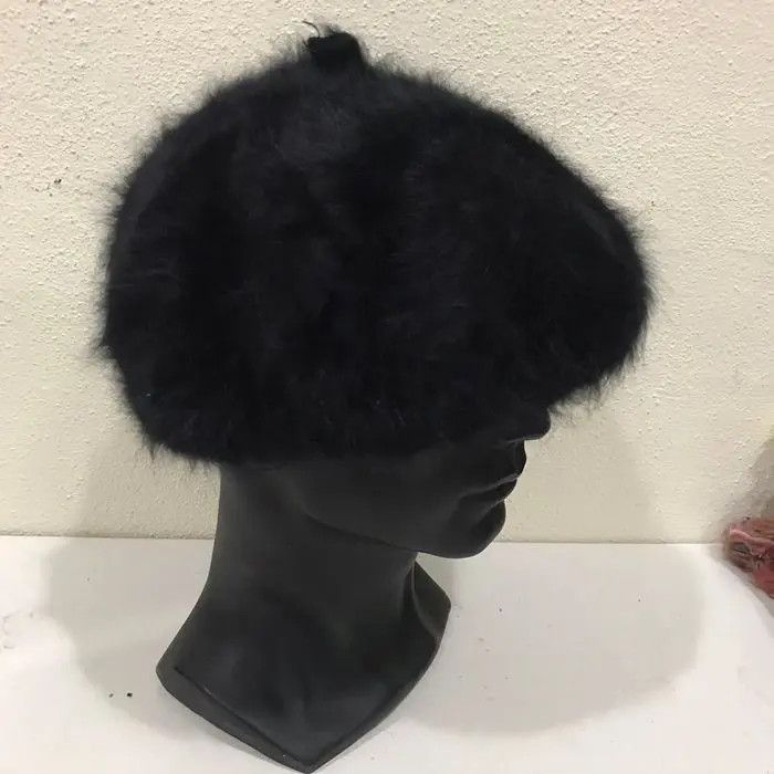 Japanese Brand × Vintage Angora Fleece Beanie Hat Size ONE SIZE - 2 Thumbnail