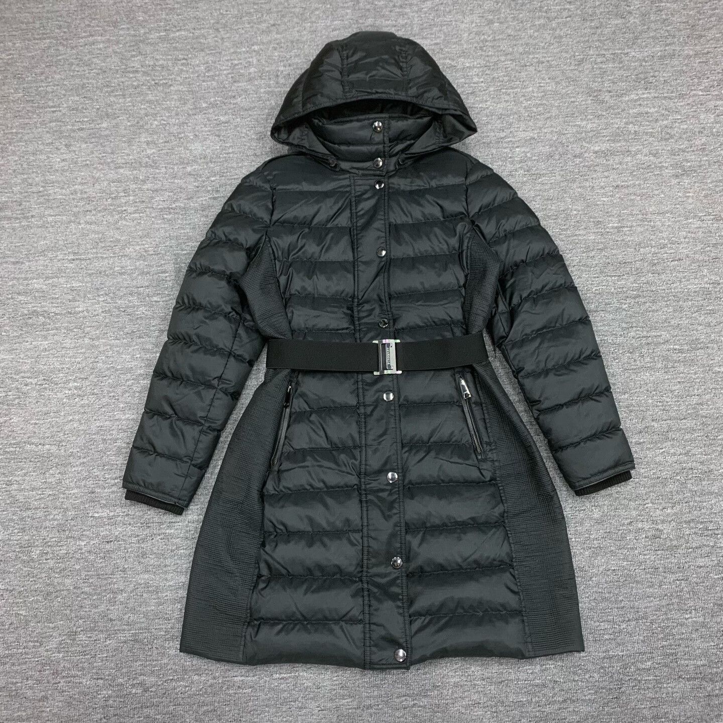 Burberry Burberry Black Long Down Jacket with Belt Size M / US 6-8 / IT 42-44 - 1 Thumbnail
