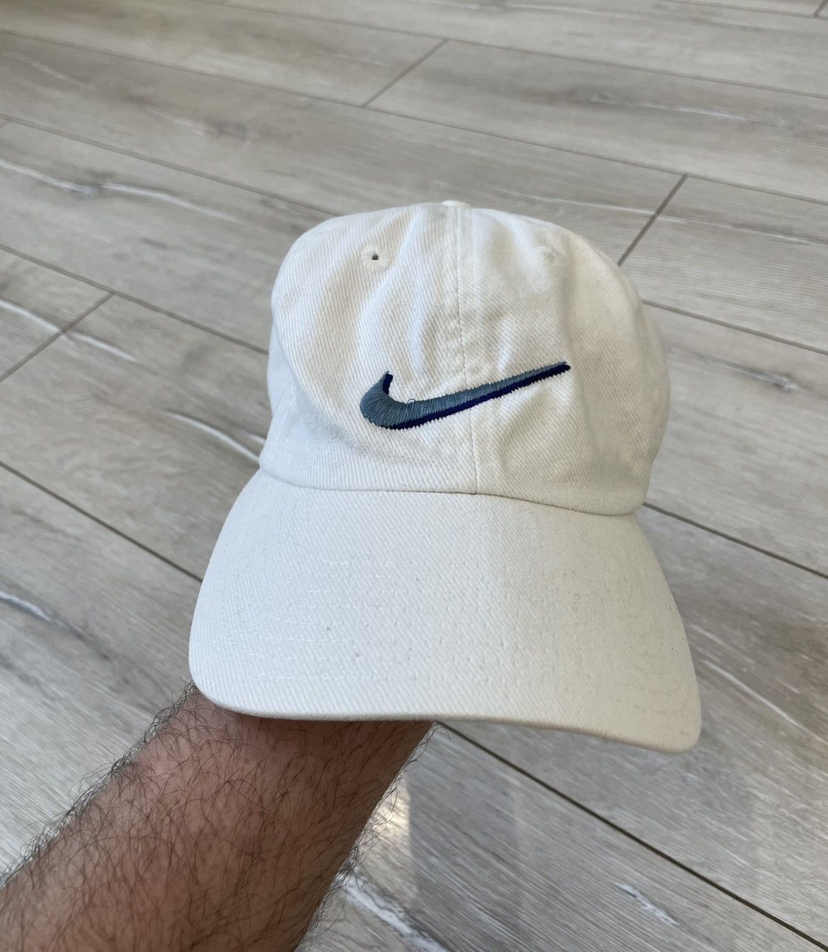 Nike × Vintage Vintage Nike Hat Cap Strapback Swoosh Cotton Twill 90s VTG Size ONE SIZE - 2 Thumbnail
