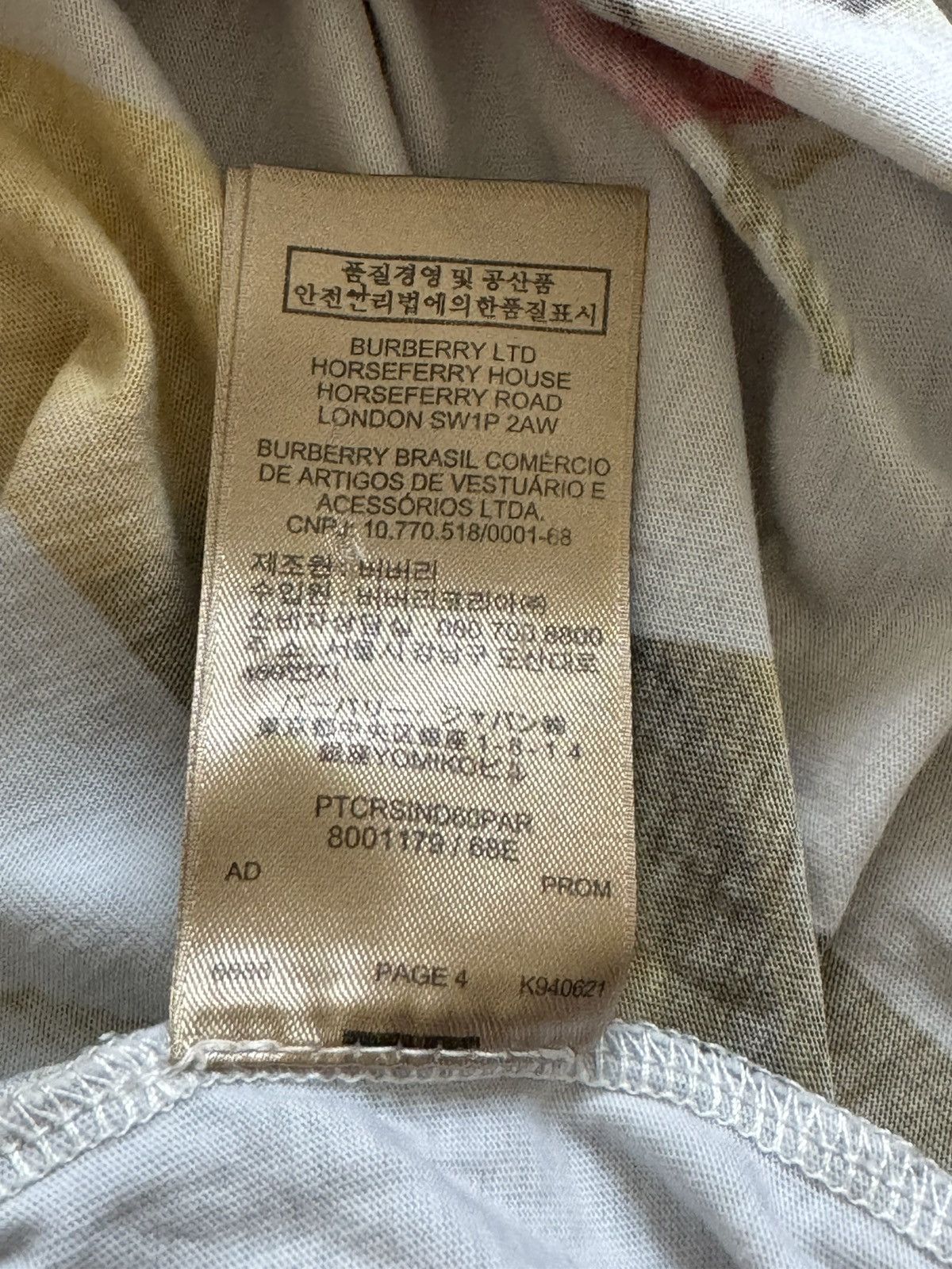 Burberry Burberry Georgeston Graphic Stripped Cotton T-Shirt Size US M / EU 48-50 / 2 - 4 Thumbnail
