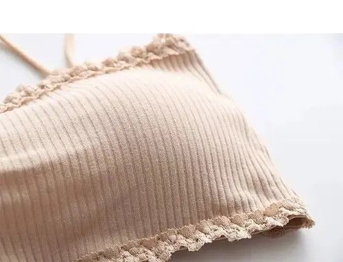 Japanese Brand × Vintage Women's Cotton Bra Female Tube Top Bra Women's Suspender Size ONE SIZE - 3 Thumbnail
