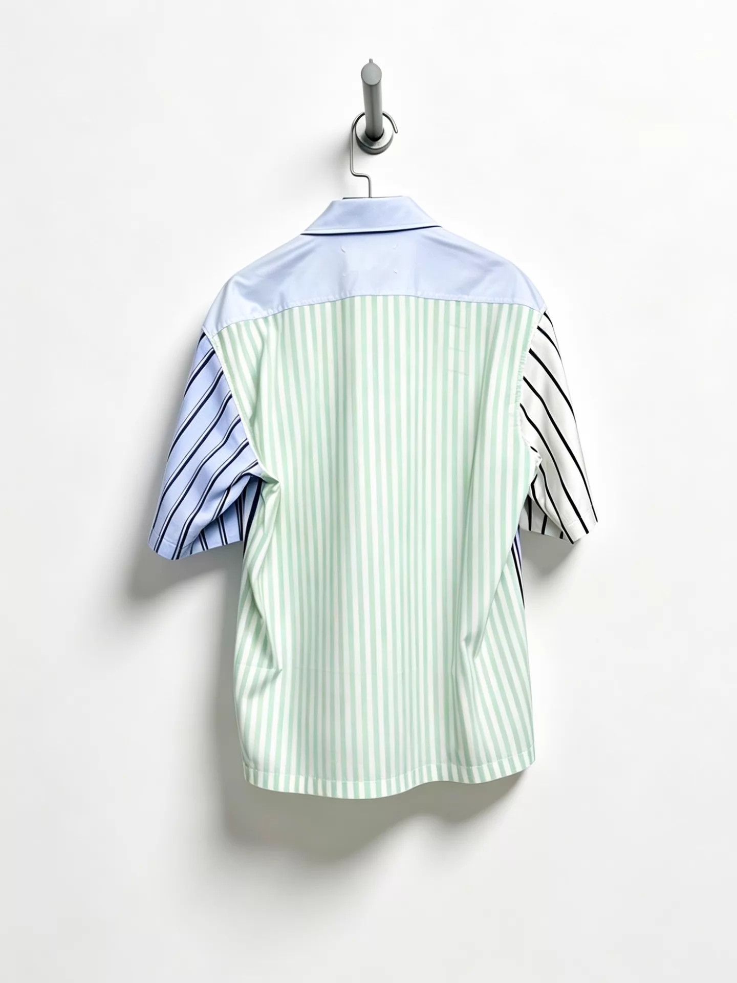 Maison Margiela Maison Margiela Cuban Collar Blue-White Striped Shirt Size US M / EU 48-50 / 2 - 2 Thumbnail
