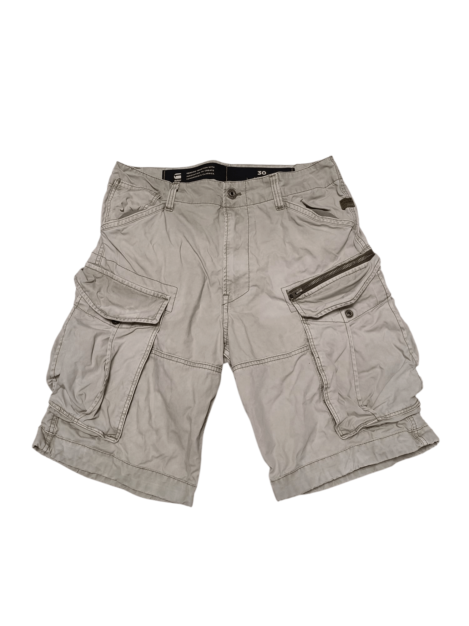 G-Star G STAR RAW MILITARY KHAKI CARGO MULTIPOCKET JAPANESE SHORTS Size US 30 / EU 46 - 1 Thumbnail