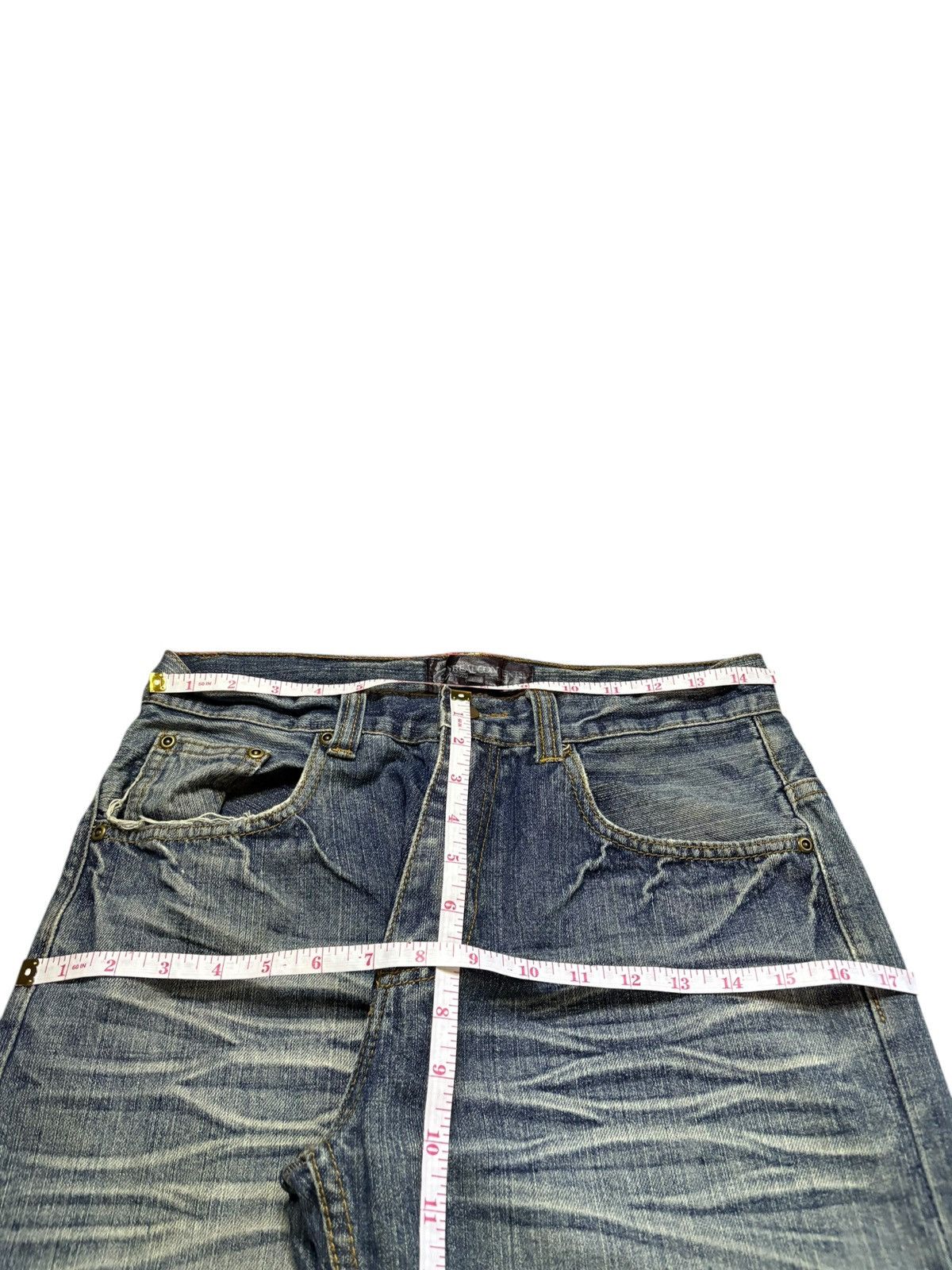 Japanese Brand Vintage Japanese Brand Mud Wash Distressed Loose Baggy Jeans Size US 30 / EU 46 - 13 Thumbnail
