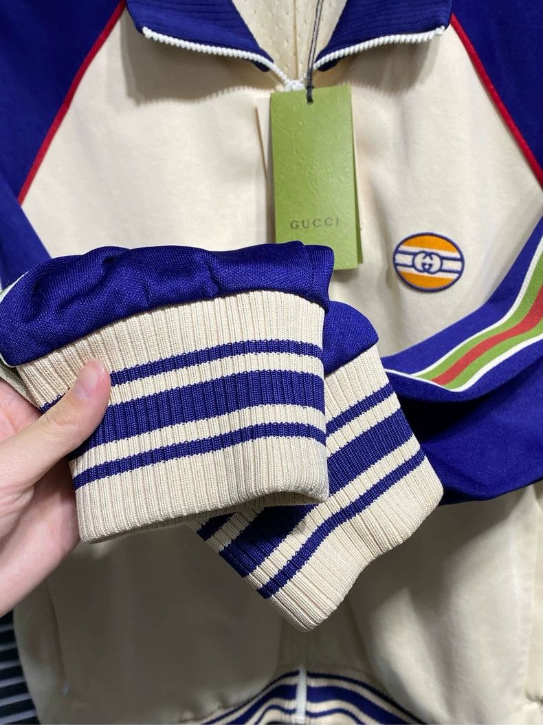 Gucci Gucci Blue and white stitching red and green stripes logo e Size US XL / EU 56 / 4 - 7 Thumbnail