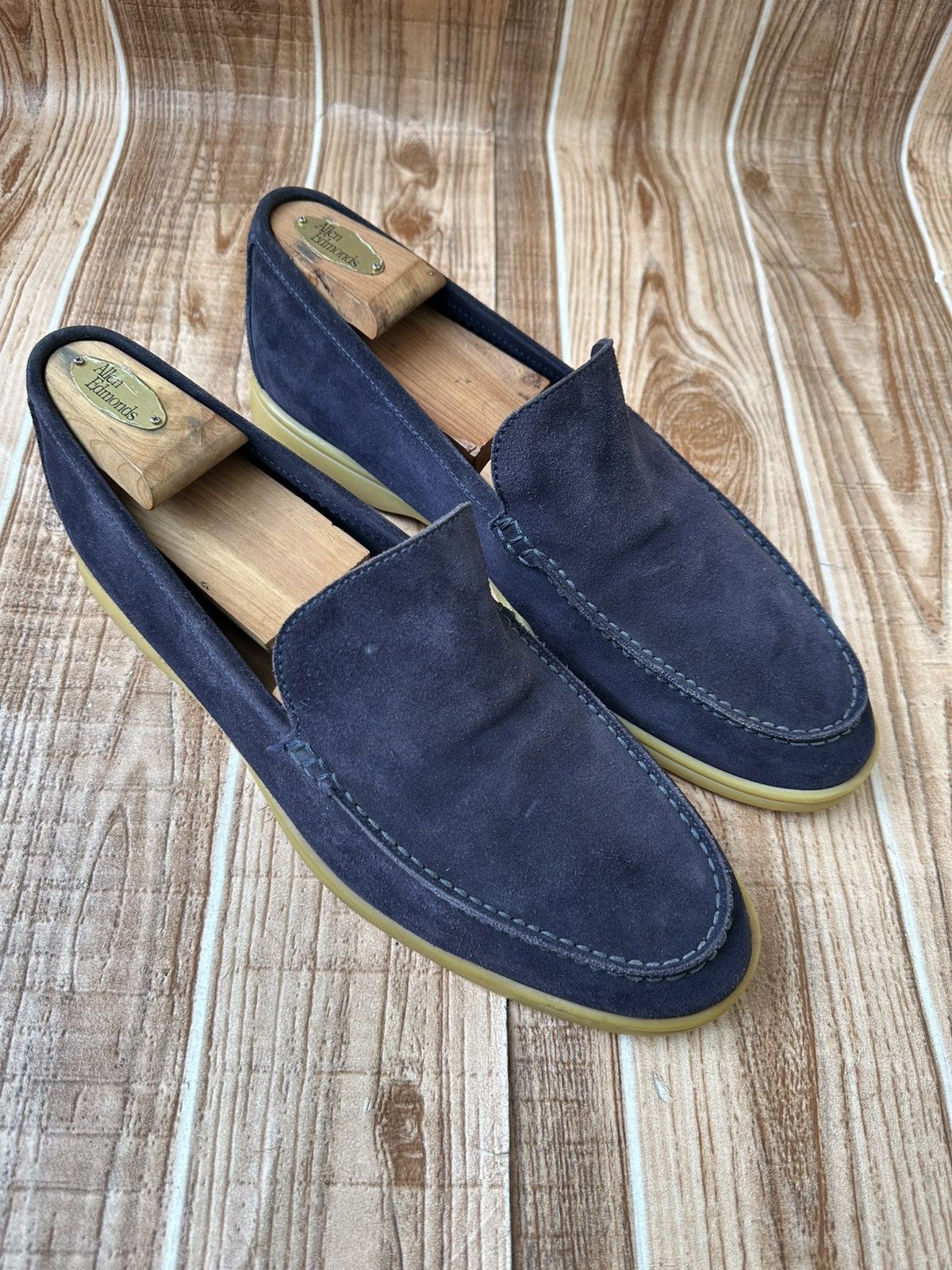 Loro Piana Loro Piana Summer Walk Blue Suede Loafer Flats Size US 11 / EU 44 - 3 Thumbnail