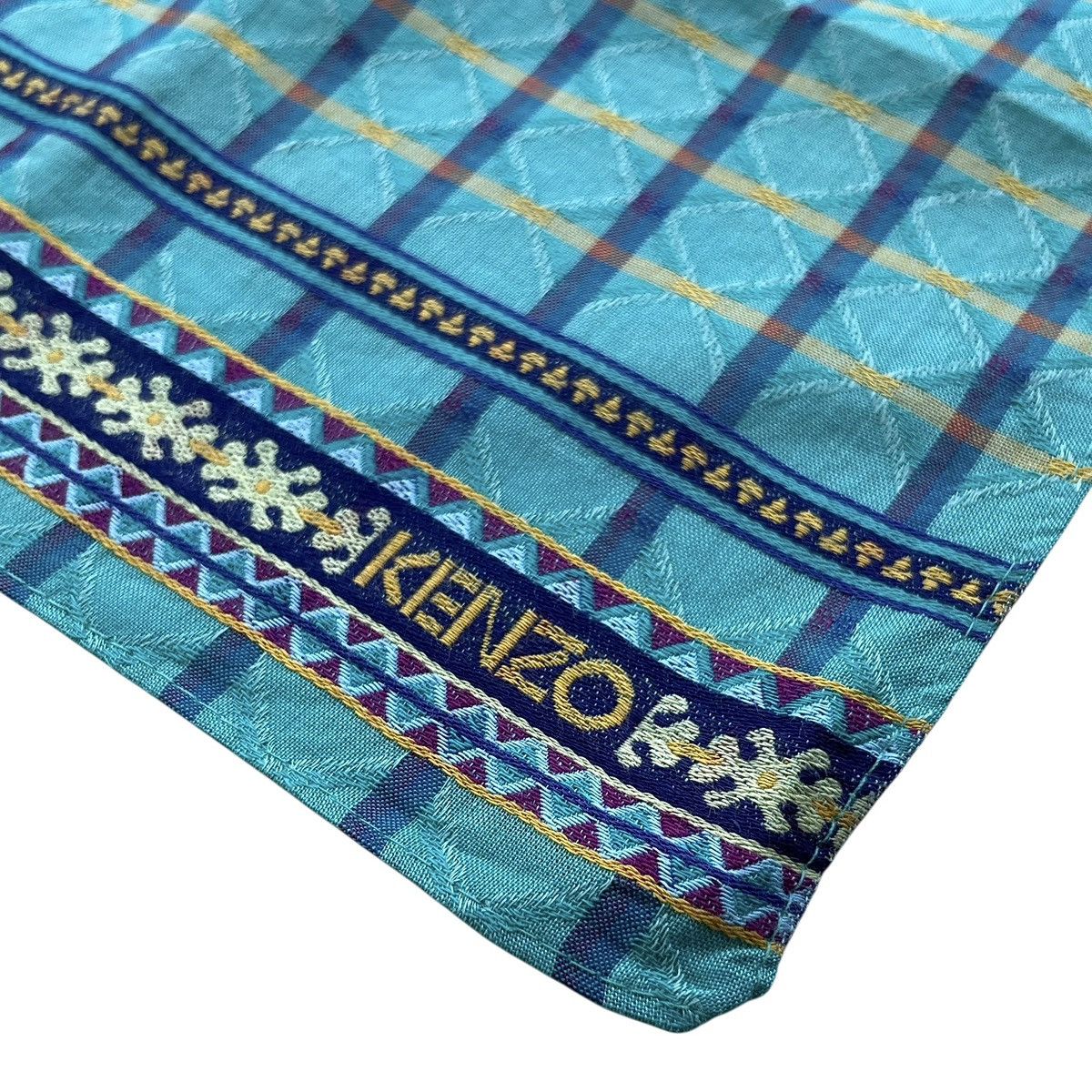 Designer × Kenzo Kenzo Paris Designer Mens Checkered Handkerchief Size ONE SIZE - 3 Thumbnail
