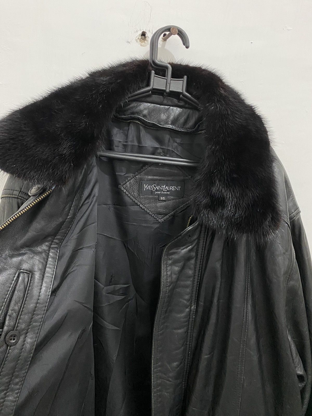 Saint Laurent Paris 💥Leather💥Yves Saint Laurent Leather Coat Size US L / EU 52-54 / 3 - 24 Thumbnail