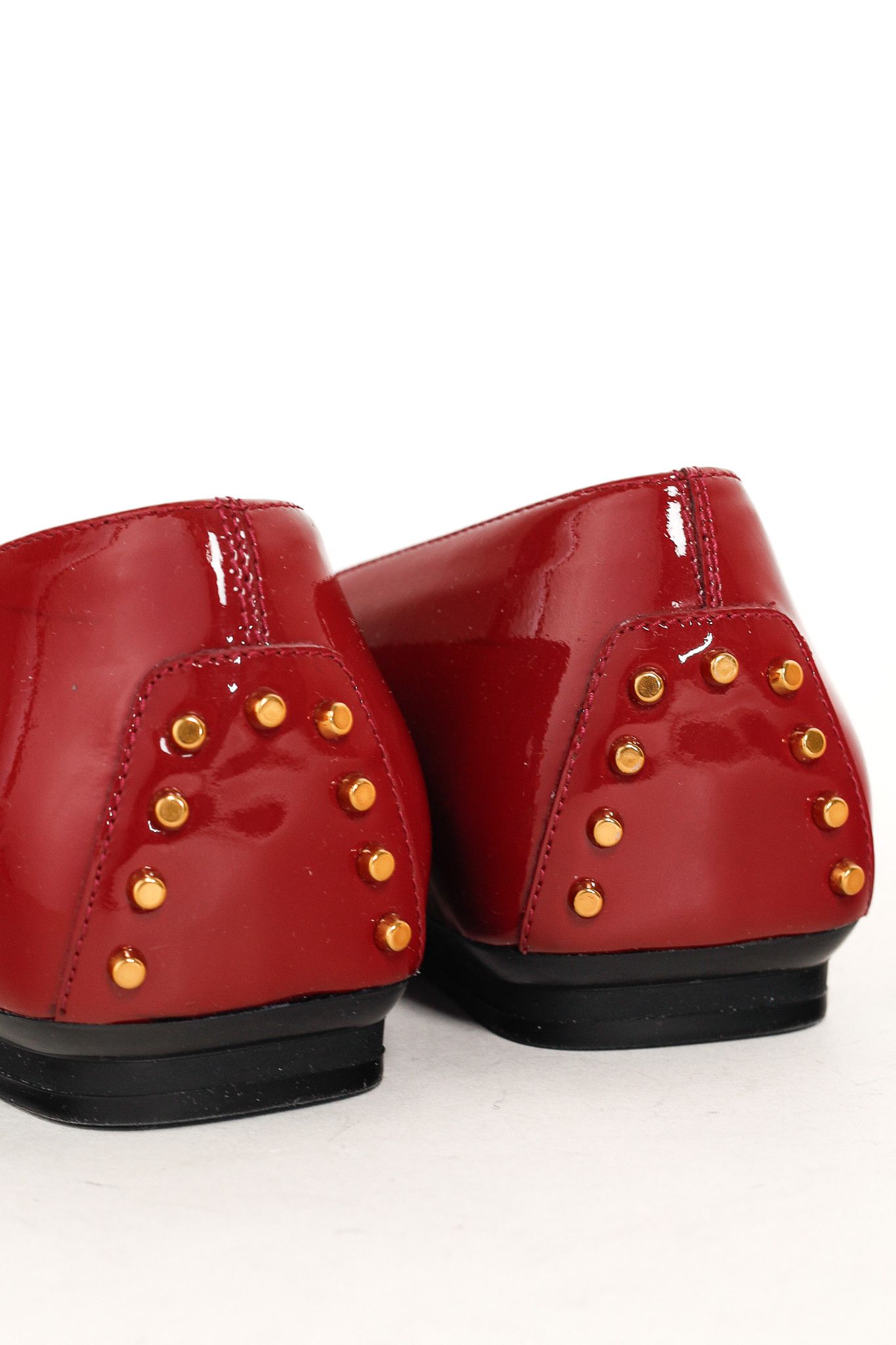 Tod's Tod's Studded Demi Wedge Patent Leather Ballerina Flats Size US 9.5 / IT 39.5 - 8 Thumbnail