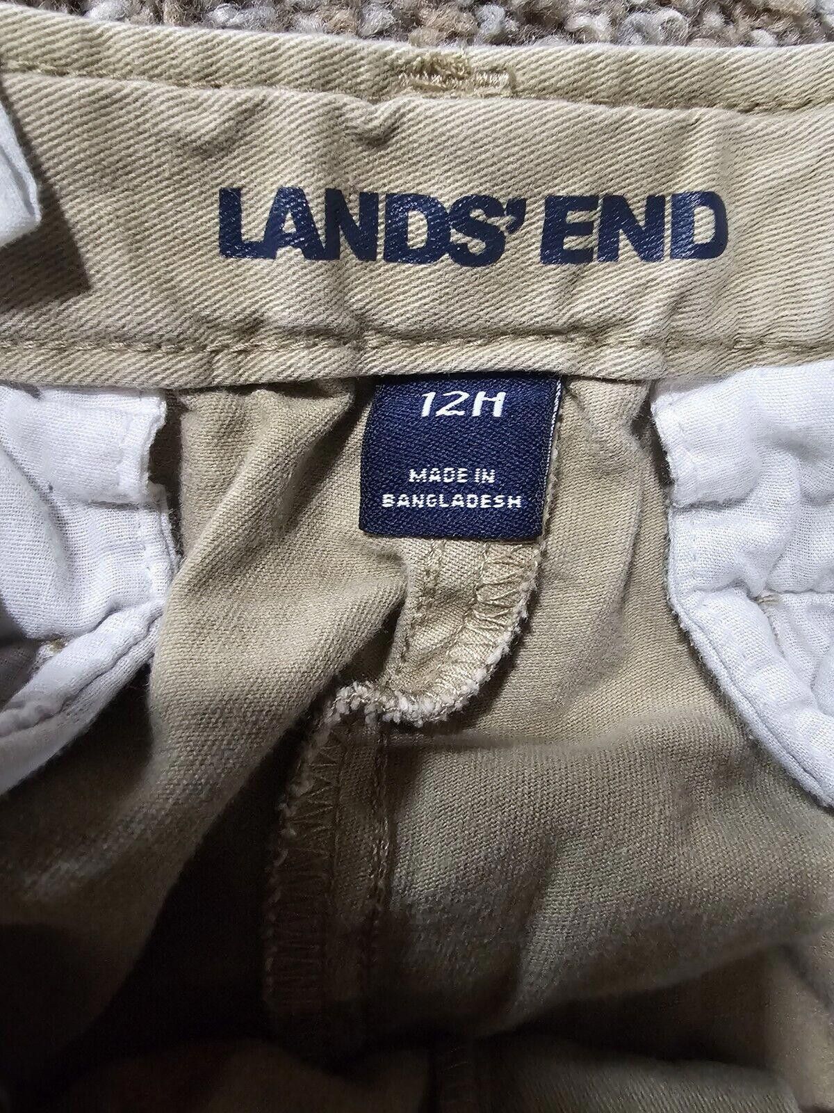 Lands' End Lands End Size 12 Comfort Waist Pants Khaki Size 34" / US 12 / IT 48 - 2 Thumbnail