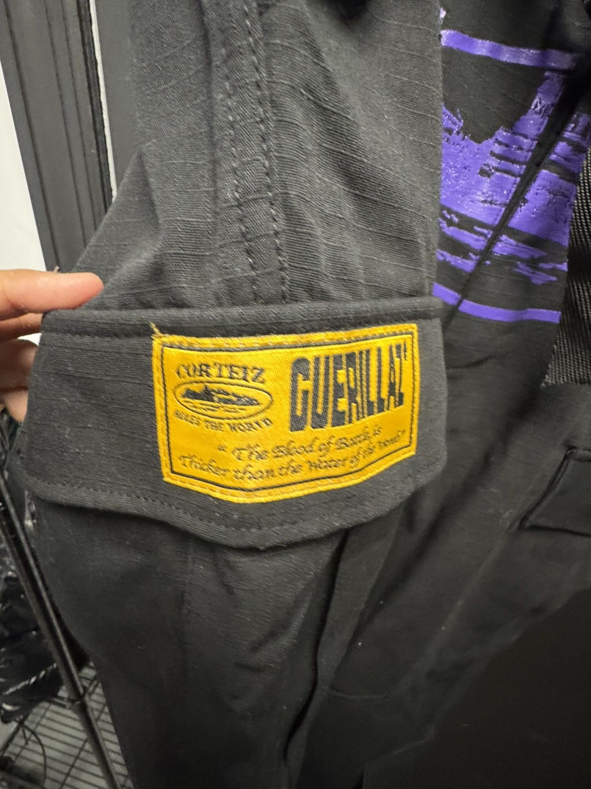 Corteiz Corteiz Purp Guerillaz Cargos Black/Purple Size US 36 / EU 52 - 4 Thumbnail