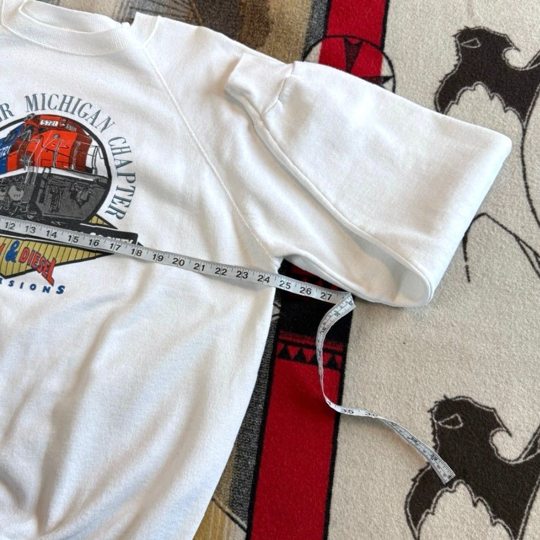 Hanes VINTAGE National Railway Historical Society Train Crewneck Sweatshirt XL Men Crew Neck 90s Trains Solid White Pullover Size US XL / EU 56 / 4 - 5 Thumbnail