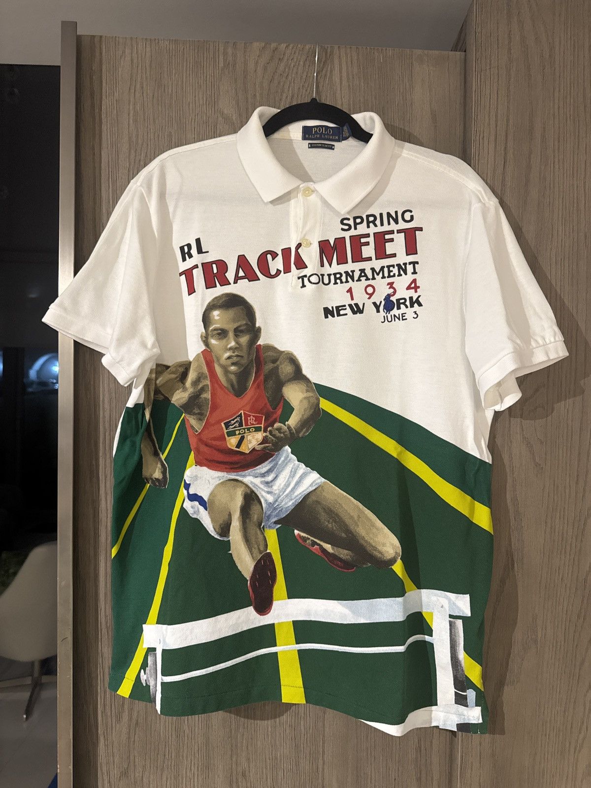 Polo Ralph Lauren Polo Ralph Lauren Track Meet AOP Polo Shirt Size US XL / EU 56 / 4 - 1 Thumbnail