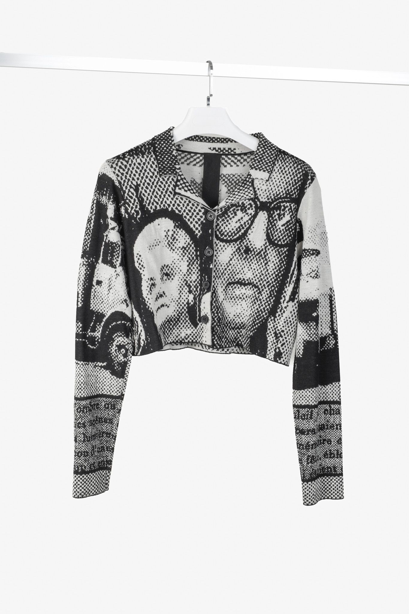 Rundholz Rundholz Black Label Graphic Print Cropped Cardigan Size L / US 10 / IT 46 - 1 Thumbnail