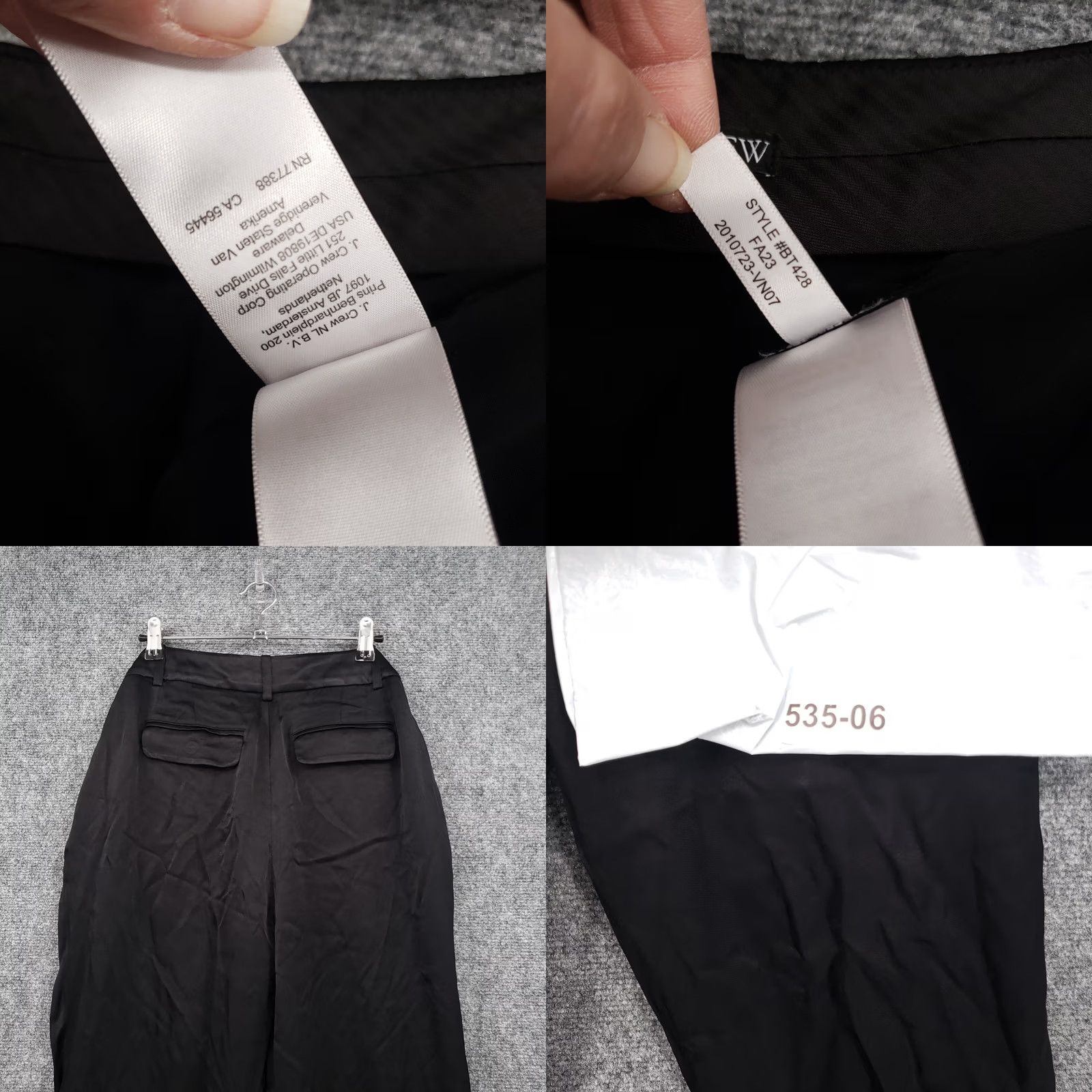 J.Crew J Crew Pants Womens 2 Black Straight Leg High Rise Essential In Luster Crepe Size 26" / US 2 / IT 38 - 9 Thumbnail