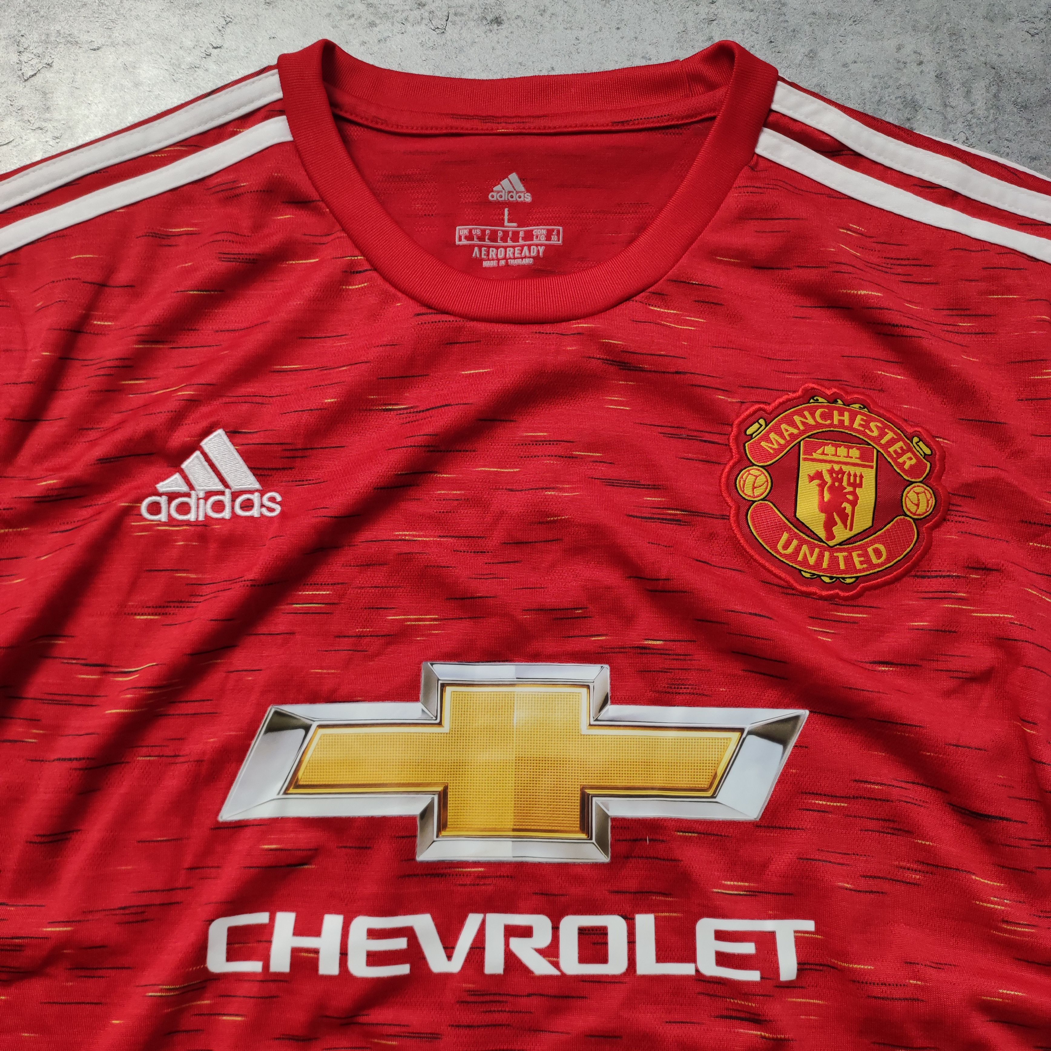 Adidas RARE Manchester United 2020 Adidas Football Home Jersey Size US L / EU 52-54 / 3 - 5 Thumbnail