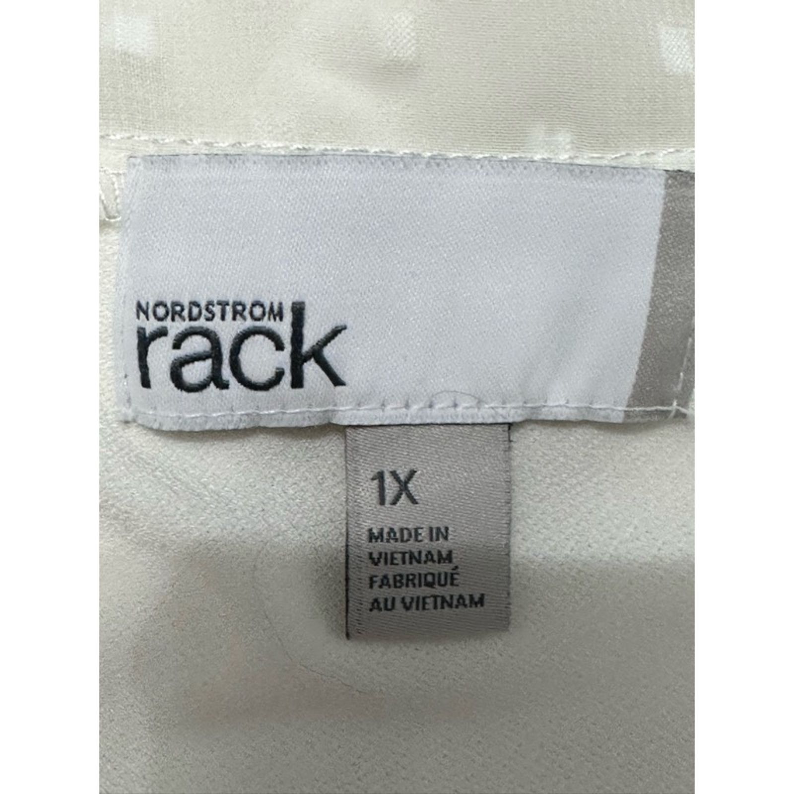 Nordstrom Nordstrom Rack Blouse Sheer Tie Swiss Dot White Women's 1X Size XL / US 12-14 / IT 48-50 - 7 Thumbnail
