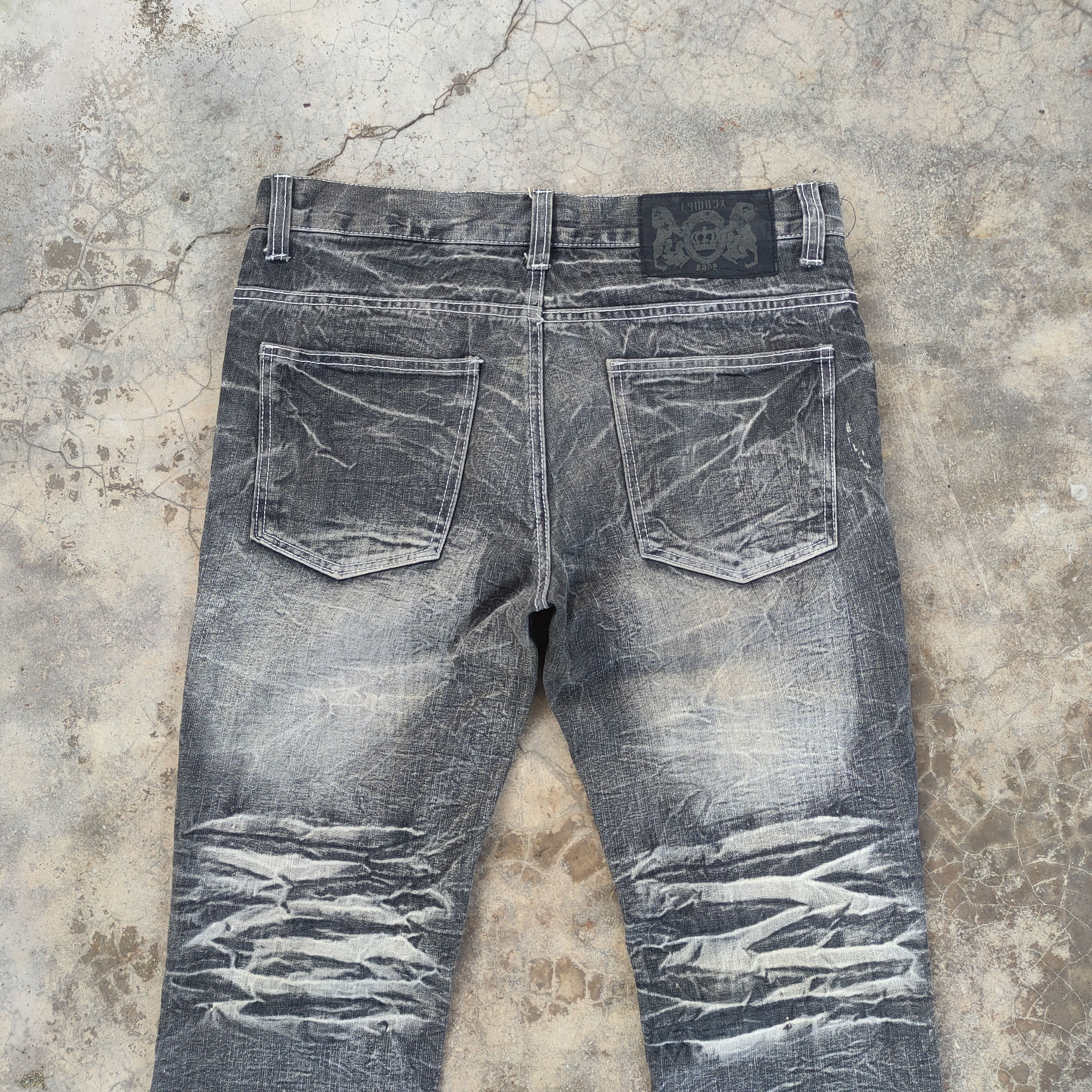 LOWBOX VTG LOW BOX BLACK BORO SHAHIKO PATCHWORK JEANS DENIM PANTS Size US 34 / EU 50 - 8 Thumbnail