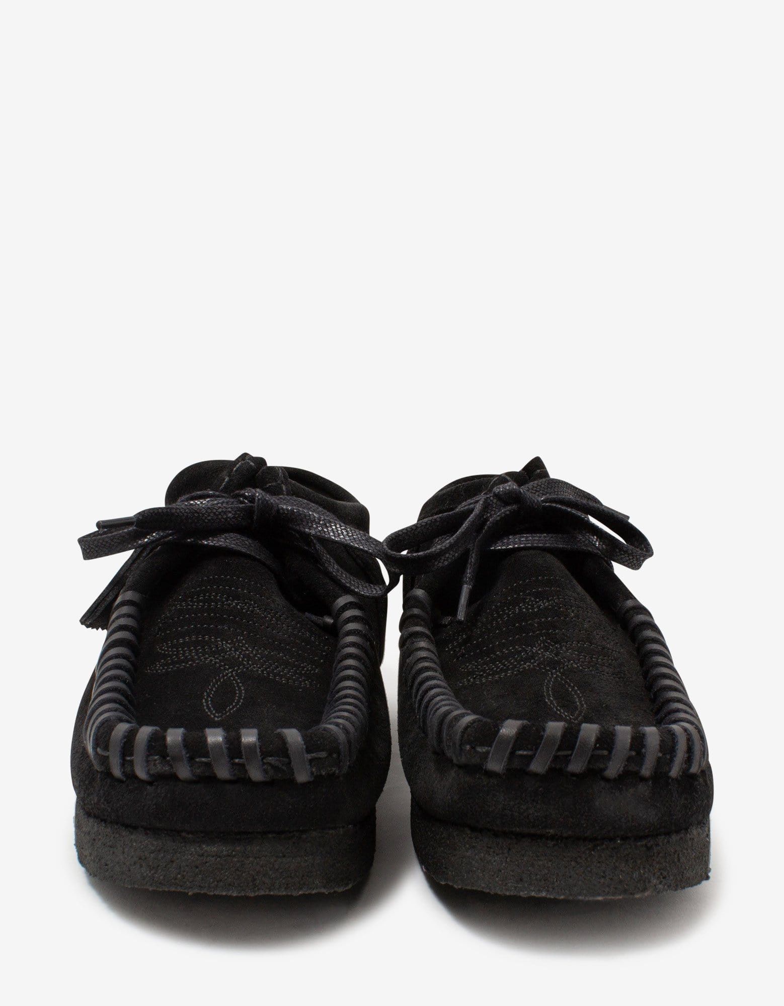 Palm Angels Palm Angels x Clarks Black Suede Fringed Wallabee Shoes Size US 7 / EU 40 - 6 Thumbnail