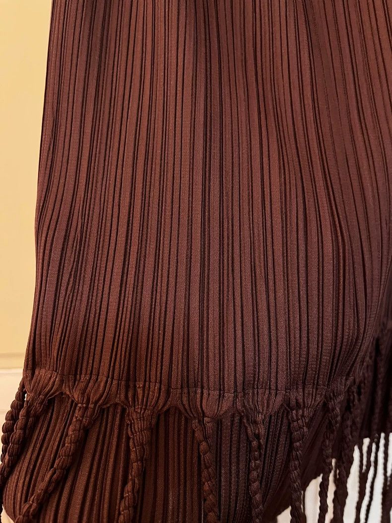 Issey Miyake Issey Miyake Red fringed skirt Size 25" / US 0 / IT 36 - 3 Thumbnail